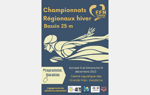 Championnats Régionaux petit bain à Vendôme 