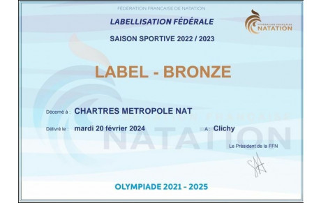 Du bronze pour le club labellisé par la Fédération